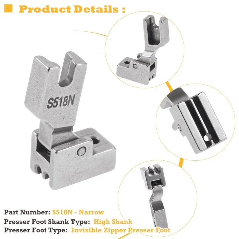 Gambo incernierato industriale con cerniera invisibile S518N S518S S518NS S518L