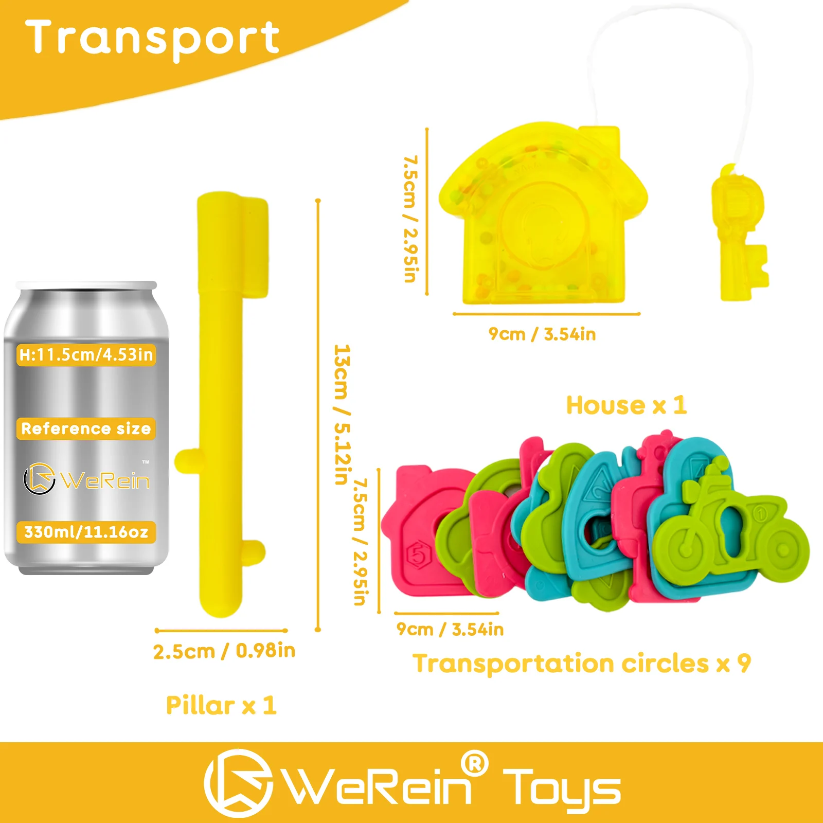 Children's Bead Toy Set - Creative Fruit Food & Traffic Plastic Silicone Material Stringing Educational Plaything