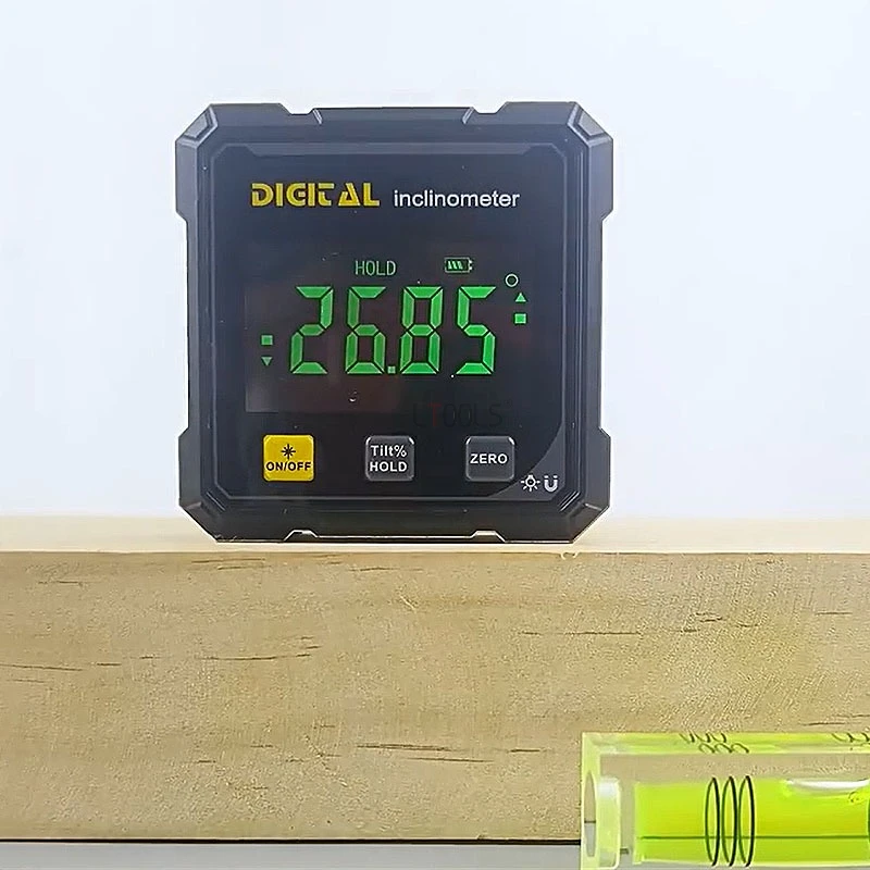 Inclinómetro Horizontal de doble láser para el hogar, inclinómetro Digital pequeño magnético, nivel láser electrónico para construcción de edificios