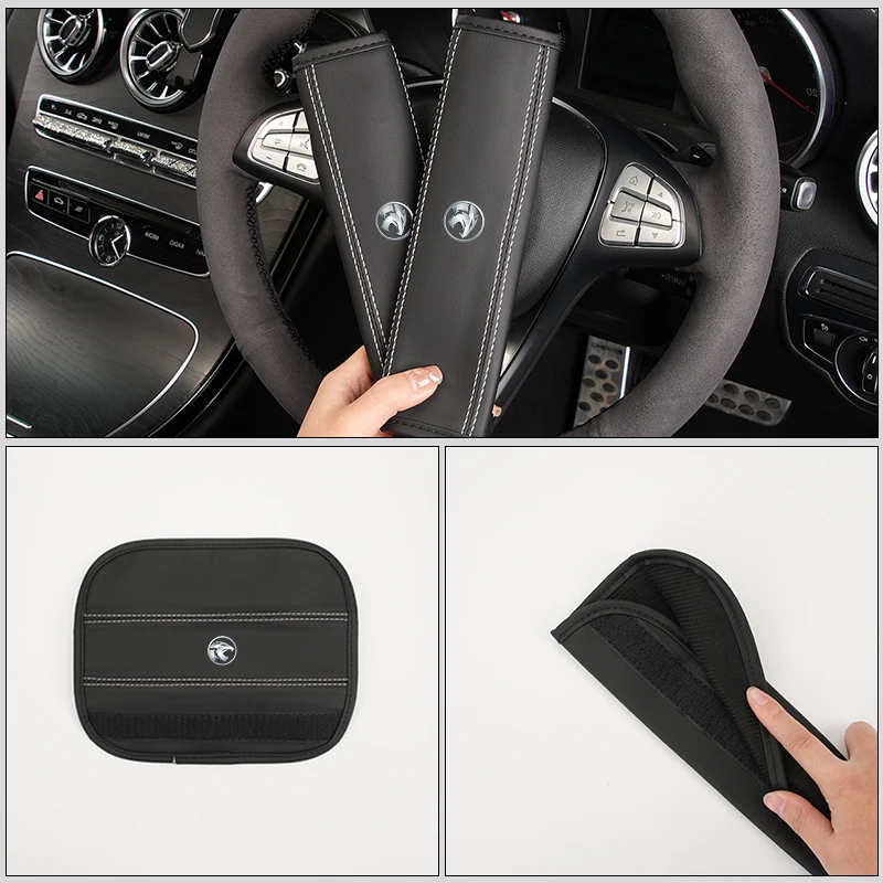 الجلود مقعد السيارة حزام غطاء وسادة حزام الأمان منصات حماية الكتف اكسسوارات السيارات ل Proton Exora Iriz R3 Wira Saga Satri