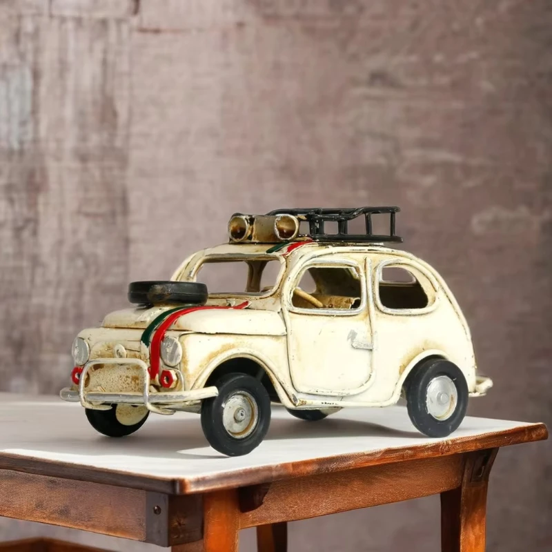 

Vintage 1:18 die-cast metal car handmade iron craft children's home office decoration perfect boy gift
