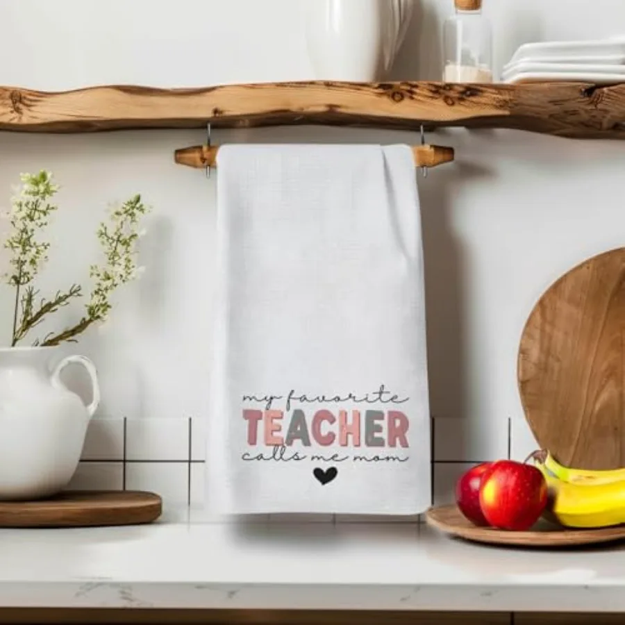 هدايا مضحكة للمعلم، مناشف المطبخ، هدايا تقدير لعيد الأم للمعلم، أطباق، مناشف الشاي لديكور المطبخ، العودة إلى Sc