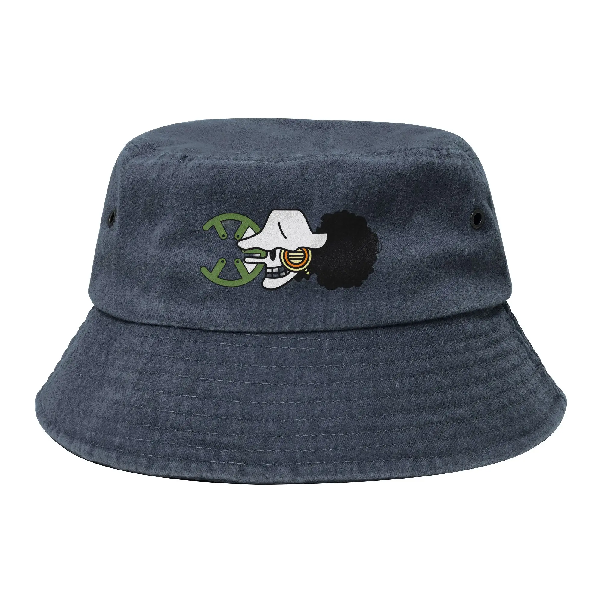 Unisex Distressed Cotton Bucket Hats One Piece Flag Outdoor Fishing Caps  Bob Hat Gifts Idea
