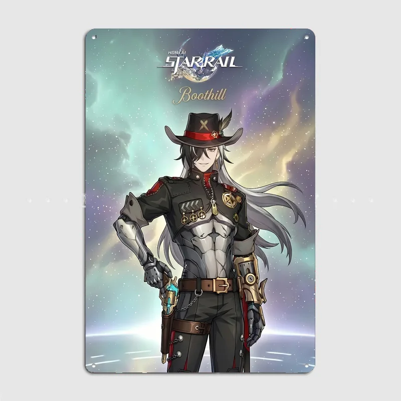 Honkai Star Rail Boothill Character Art Poster Metal Tin Sign Indoor Outdoor Home Decor Bar Custom Posters Wall Room Decorations