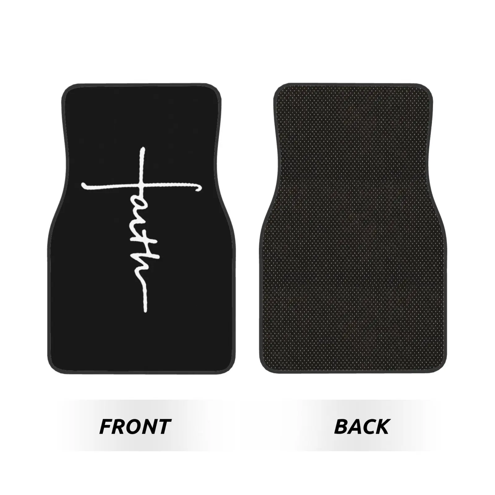 A 4-piece Set of Christian Jesus Themed Printed Car Floor Mats Is Suitable for All Car Floor Mats and Accessories