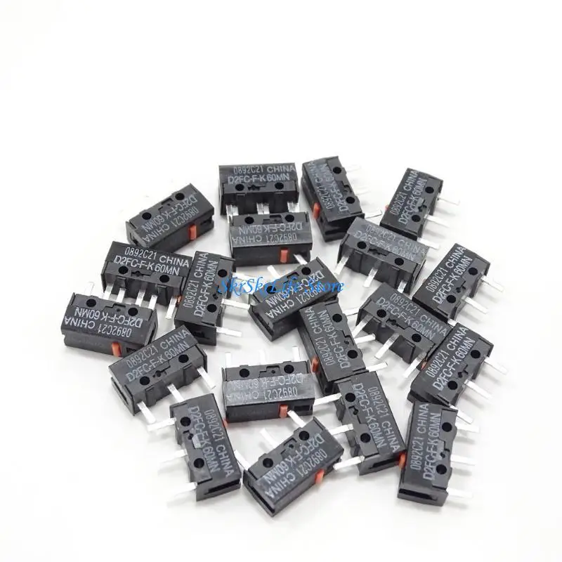 E65E 4PCS Maus Micro-Switch Original D2FC-F-K Red Dot 60m Klicks MicroSwitch