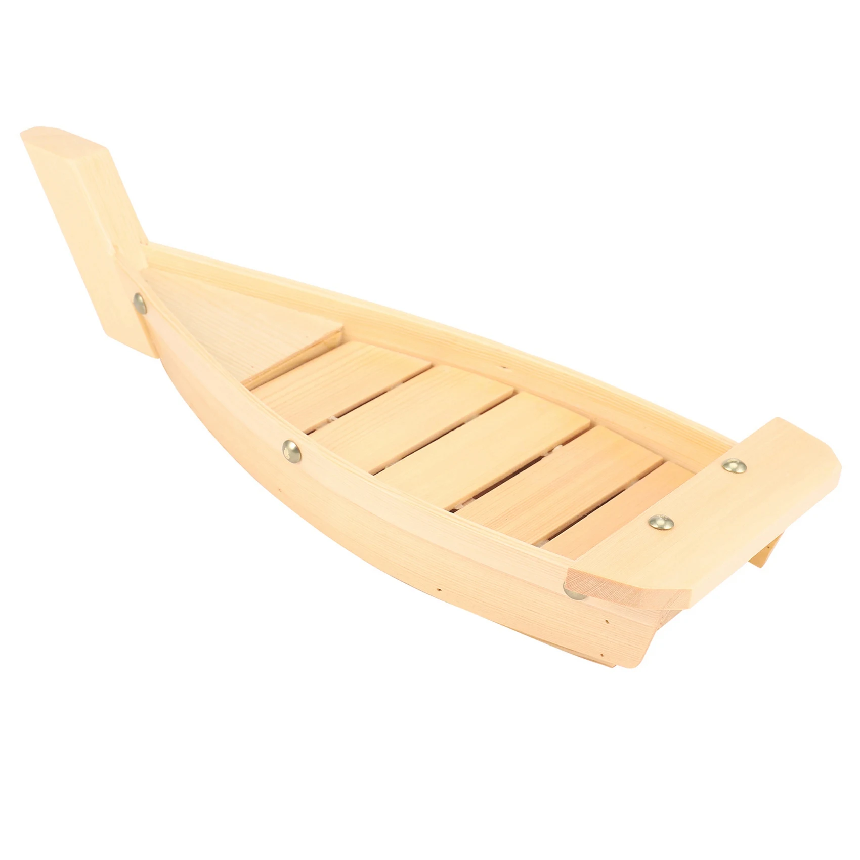AT63-2X 42X17X7.5Cm Japanese Cuisine Sushi Boats Sushi Tools Wood Handmade Simple Ship Sashimi Assorted Cold Dishes Bar
