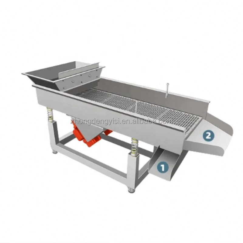 Linear Type 3 Outlets Small Electric Industrial Screening Machine Stainless Steel Grain Cleaning Grading for Coffee Beans
