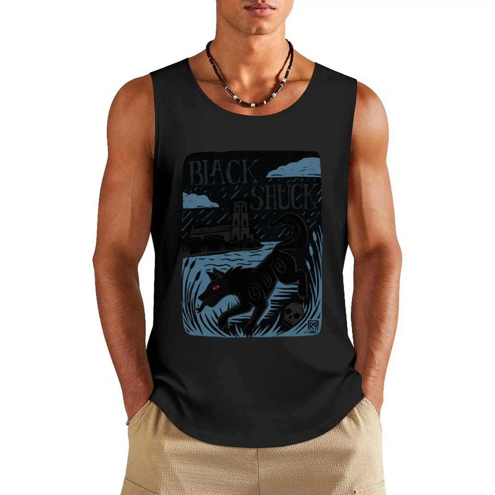 

Black Shuck - Demon Dog of East Anglia Tank Top best selling products mens clothing Men gym sportswear