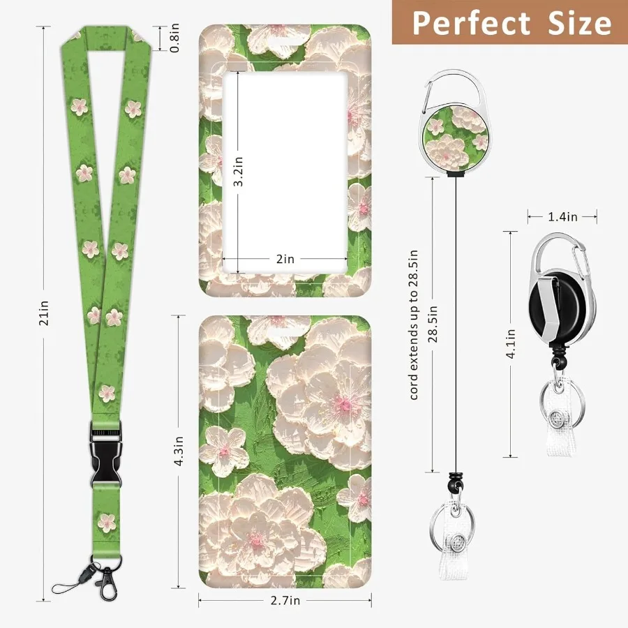 حامل شارة وحامل شارة الهوية بمشبك بكرة قابل للسحب شديد التحمل مع حامل شارة معرف بمشبك قابل للسحب مع حبل منفصل #3