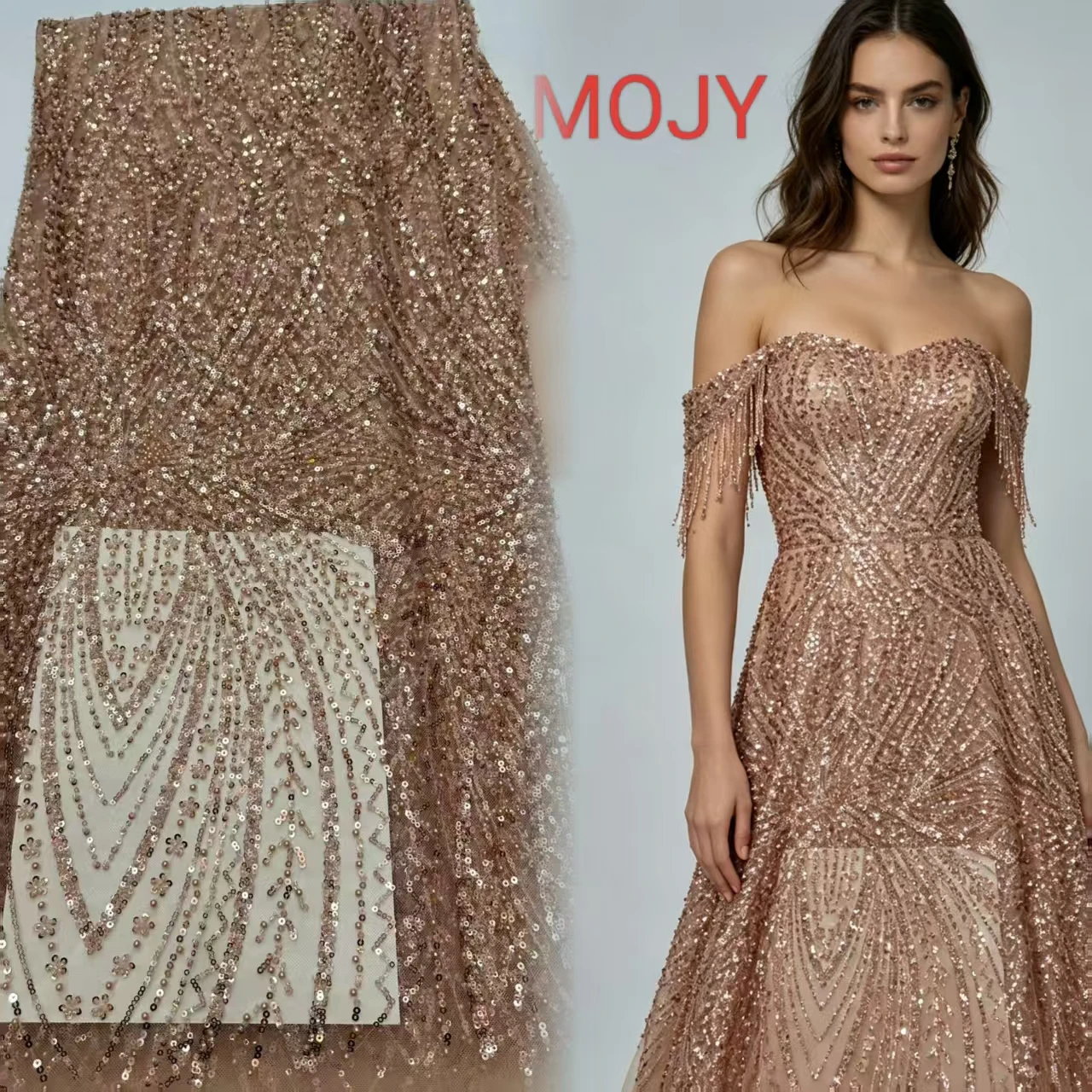

French Tulle Net Lace 2026 High Quality with Sequins and Beads African Nigerian Embroidered Women Lace Fabric for Wedding Sewing