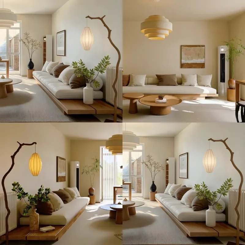 for Song Style Aesthetic Solid Wood Sofa Simple Modern Minimalist Straight Row Three Person Living Room Apartment Log Wind