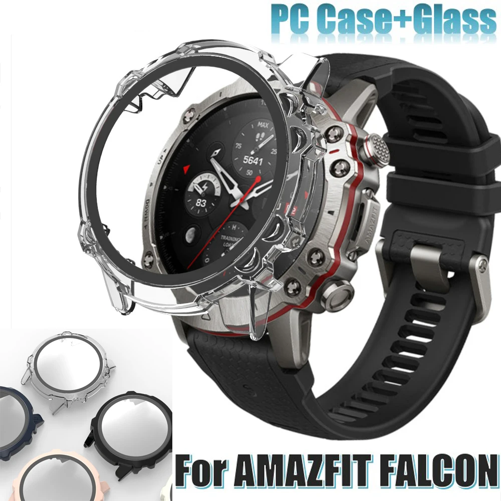 Защитный чехол с рамкой из поликарбоната для смарт-браслета Huami AMAZFIT FALCON, ремешок для часов, стеклянная пленка для экрана amazfit falcon чехол
