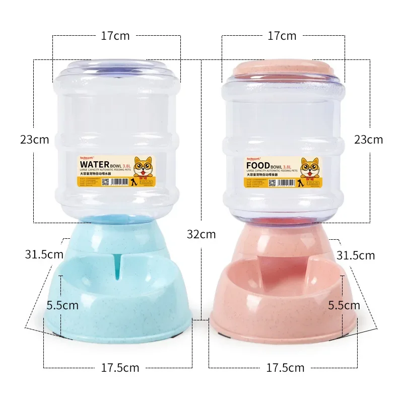 

Dog Automatic Feeders Plastic Water Bottle Cat Bowl Feeding and Drinking Dog Water Dispenser Pet Feeding Bowl Pet Supplies