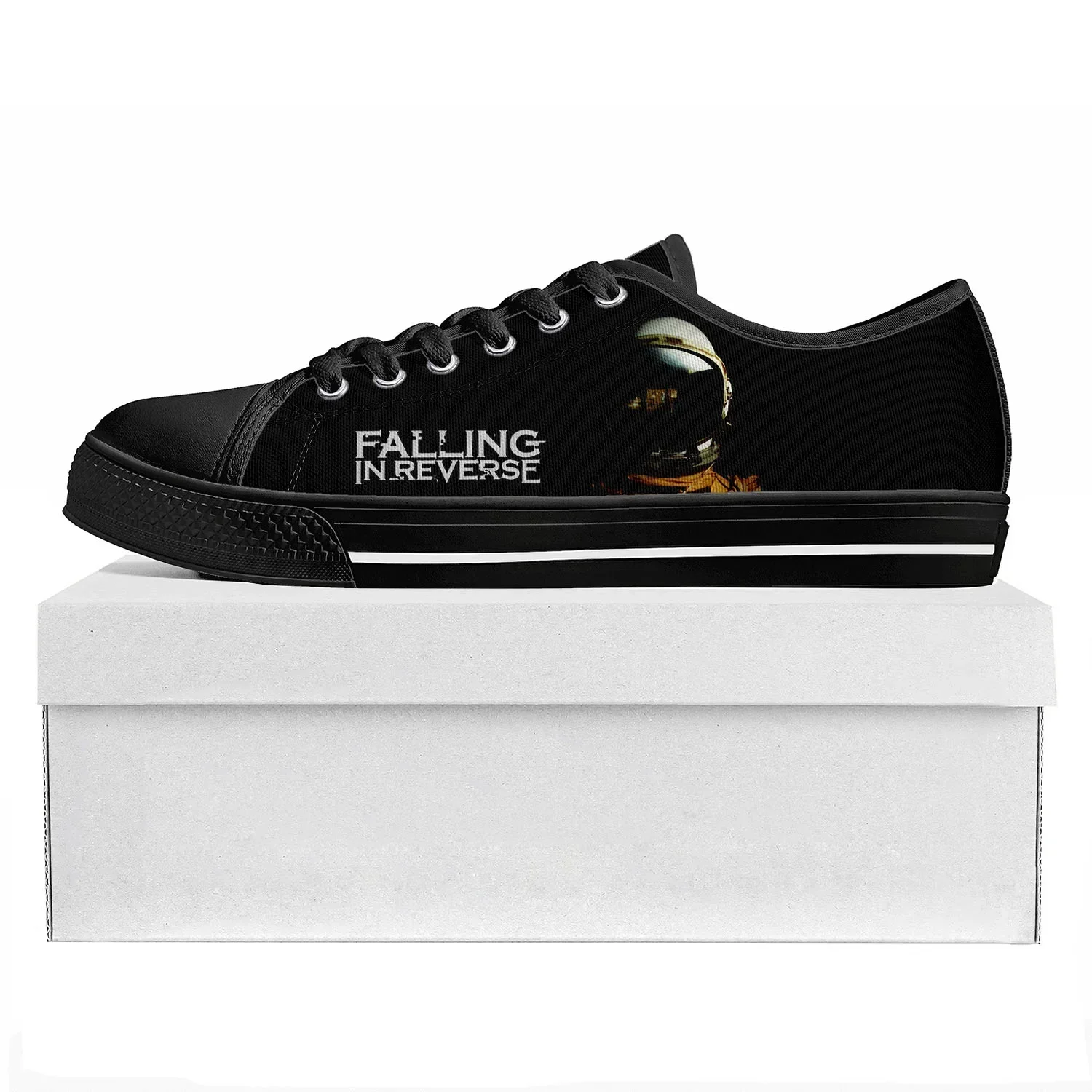 Fallen in Reverse Low Top Punk Rock Band hochwertige Turnschuhe Herren Damen Teenager benutzer definierte Schuh Paar Leinwand Sneaker Schuhe