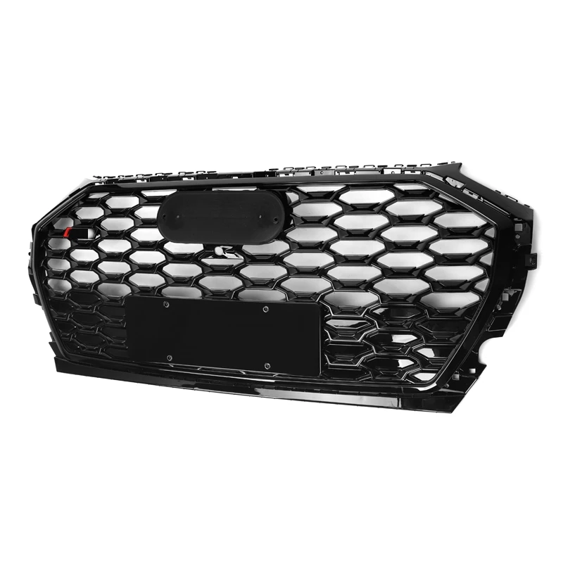 2021+ High Quality Abs Black Frame Car Grills For Audi Q5 SQ5 Change To RSQ5 Honeycomb Grill Bumper Grille