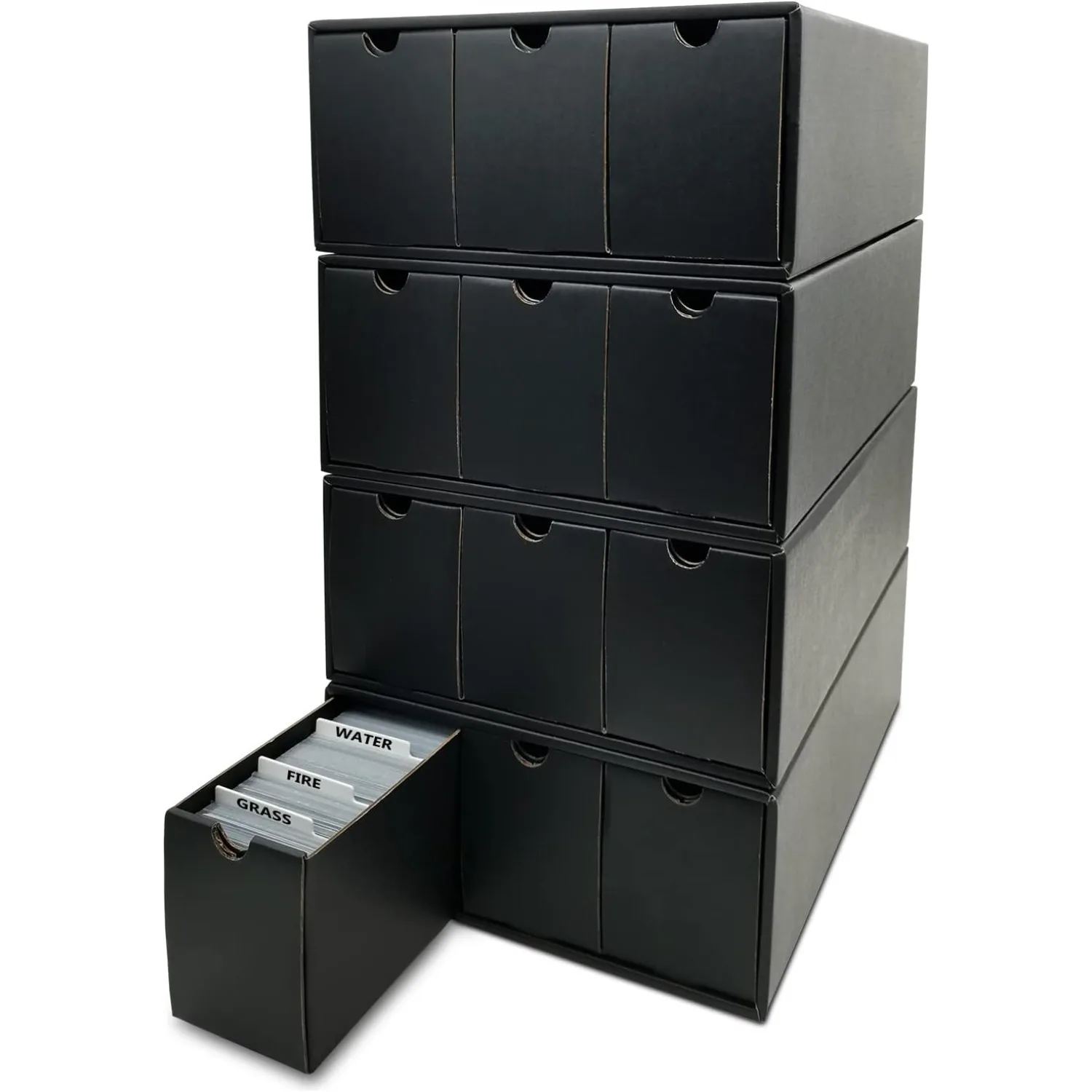 Trading Cardboard Card Storage Box - with 12 600-Count Collectors Card Organizer Box for MTG Baseball Card Collection