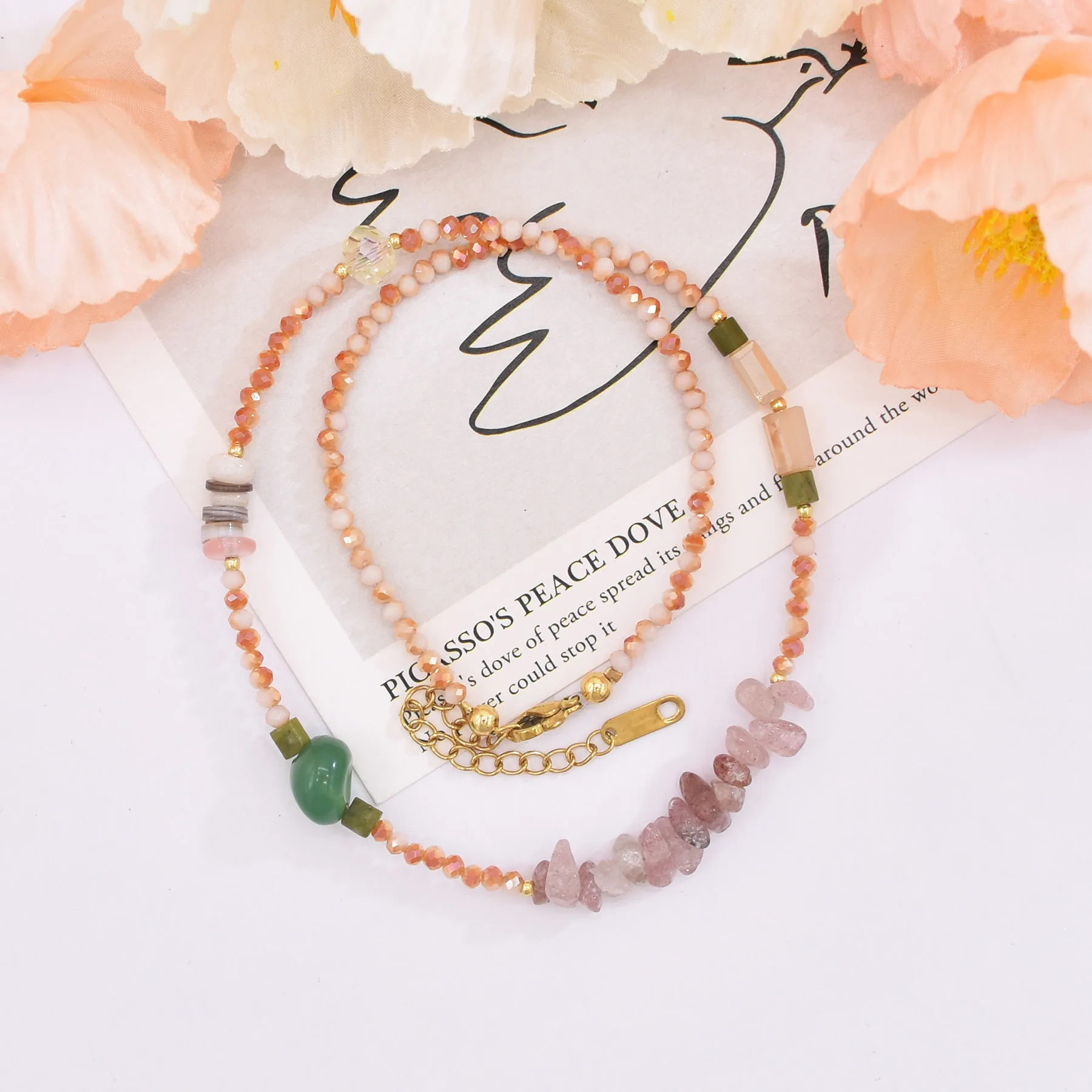 Simple Seed Beads Choker Necklace Women Collar Charm Handmade Bohemia Female Baroque Pearls  Jewelry Crystal Pendant Accessory