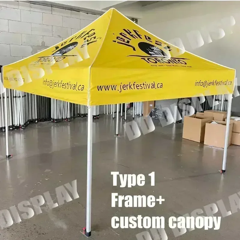 DD Outdoor Folding Gazebo 10x10ft Advertising Tents Roof Oxford Cloth Portable Sidewall 600D Waterproof Cover Fabric Canopy Tent