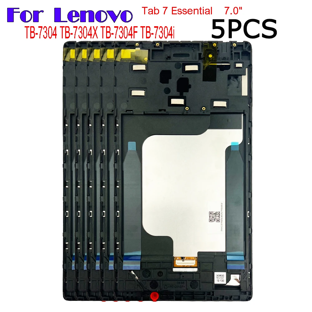 5PCS For Lenovo Idea Tab 4 TB-7304X TB-7304 TB-7304F TB-7304i TB7304X With Frame LCD Display and Touch Screen Digitizer Assembly