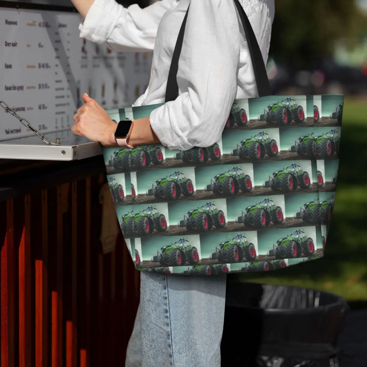 

Farming Tractor Fendt Beach Tote Bag Sport Gym Yoga Duffle Large Tote Bag Women Travel Bag Fitness bag