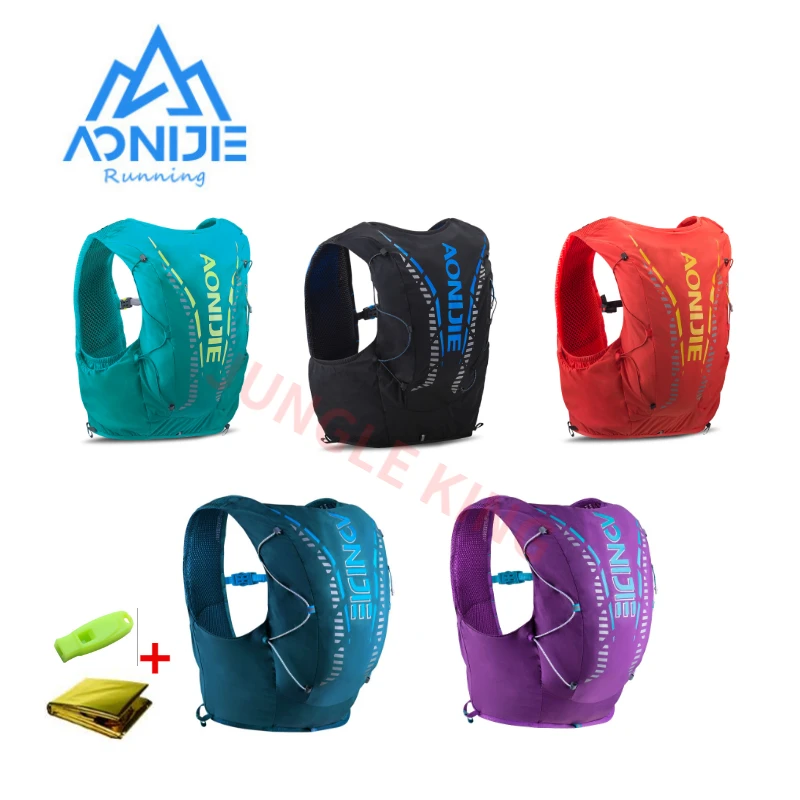 AONIJIE C962S C962 Update 12L Hydration Backpack Advanced Skin  Pack Bag Vest Soft Water Bladder Flask professional running bag