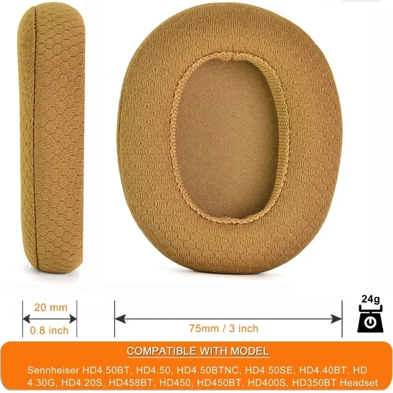 Breathable Mesh Ear pads Comfortable Earpads for HD4.50BTNC Headset Cover