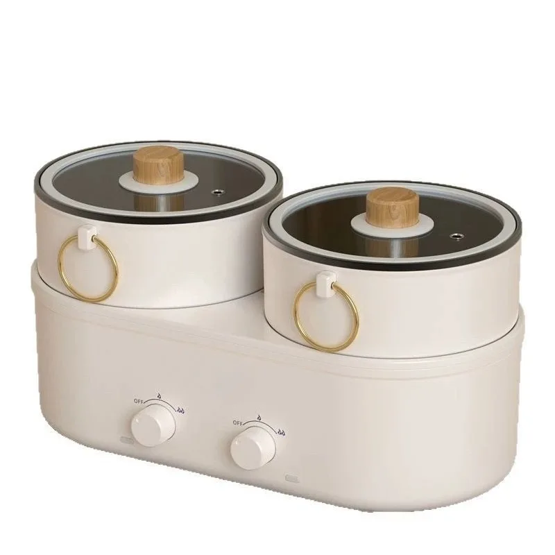 Household mandarin duck electric hot pot, split non-stick pan, frying integrated pan, multi-functional electric cooking pan