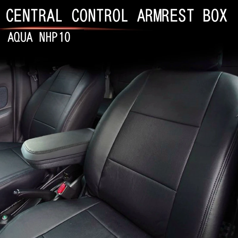 

Car Central Armrest Box Punch-Free Central Console Armrest Box Storage Box For Toyota Aqua NHP10 2016-2021