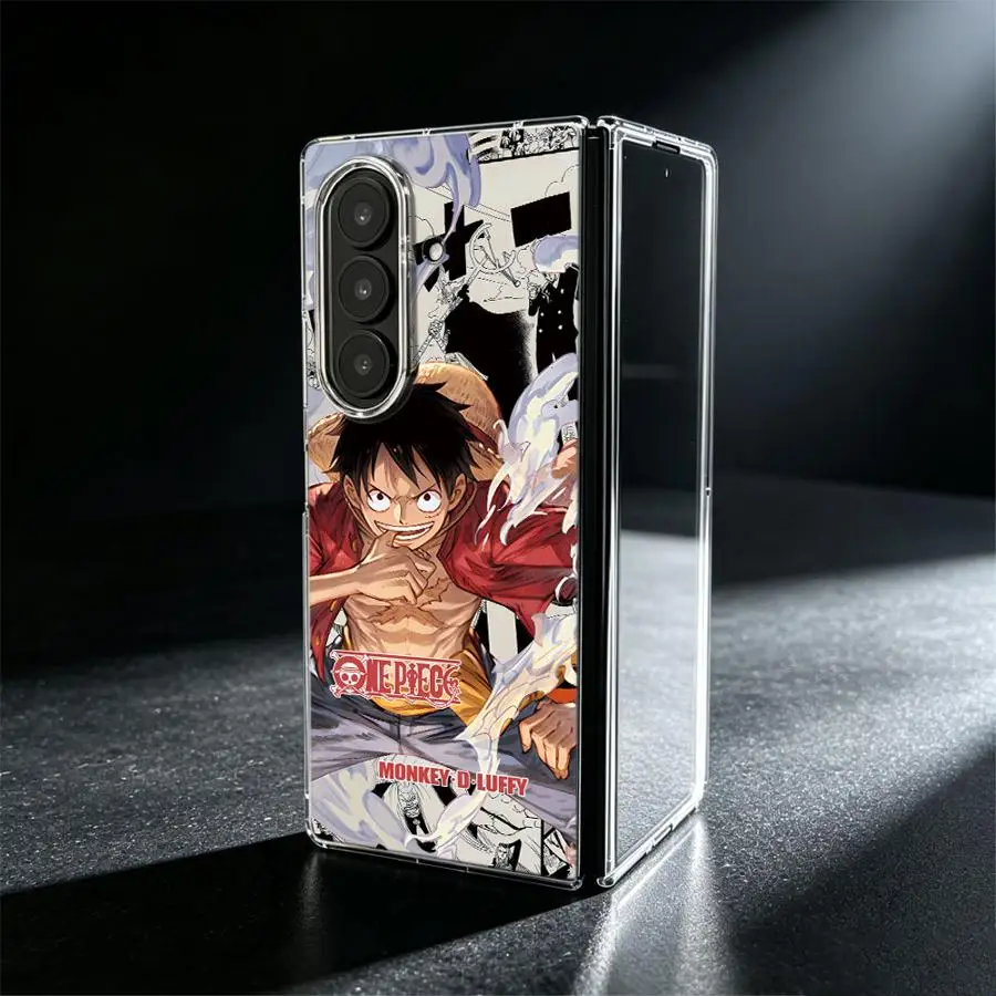 OneS P-ieces Luffy Phone Funda Case for Samsung Galaxy Z Fold 8 Ultra ZFold4 Z Fold 7 6 5 4 3 ZFold6 ZFold5 ZFold3 ZFold7