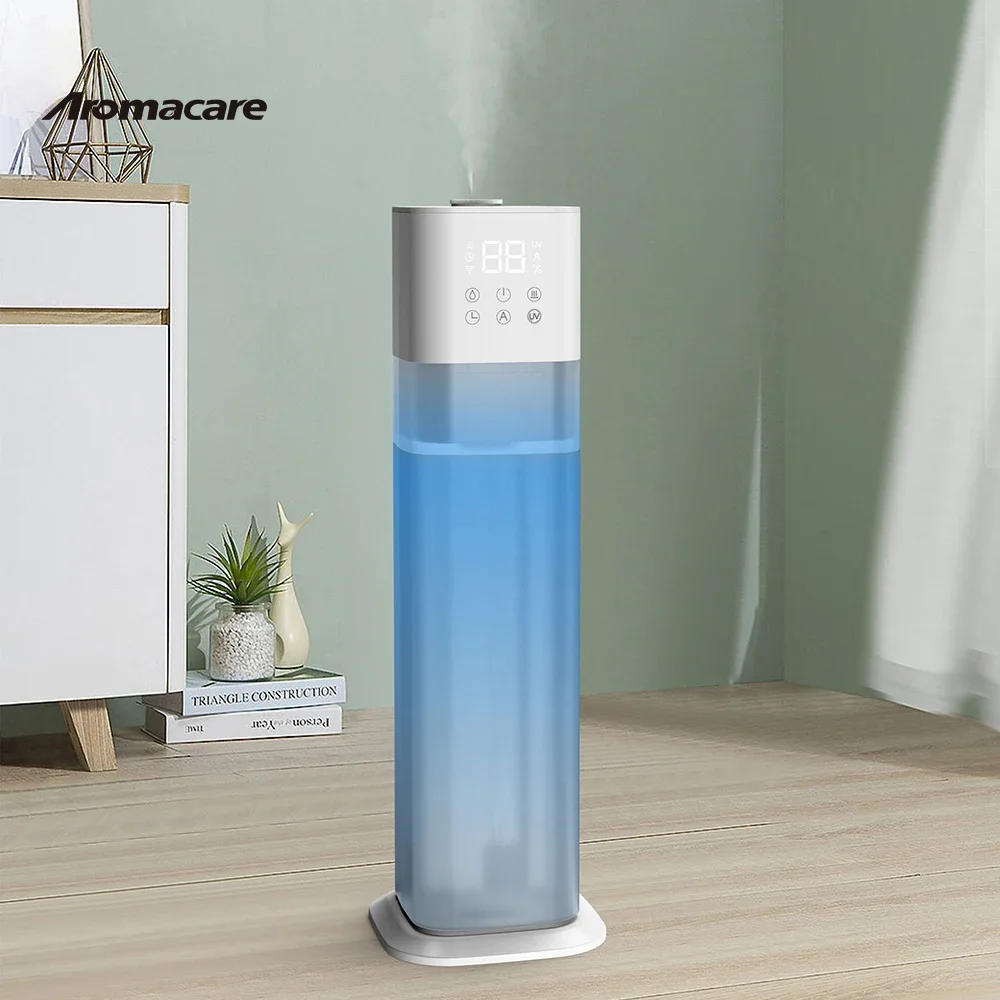 Aromacare Remote Control Smart Aromatherapy Humidifier Warm Mist 10L Floor Standing Air Humidifier With Wheel