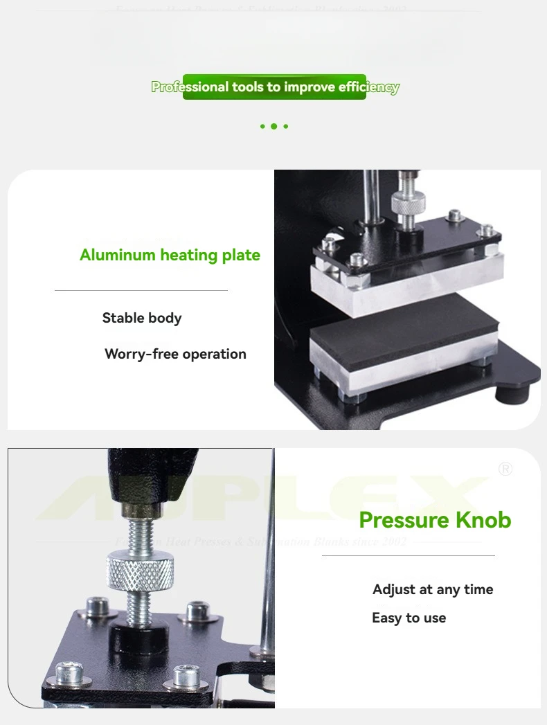 Small Double Heating Rosin Machine Manual Hydraulic DIY Hot Stamping Squeezing & Resin Extraction Hot Pressing Tool