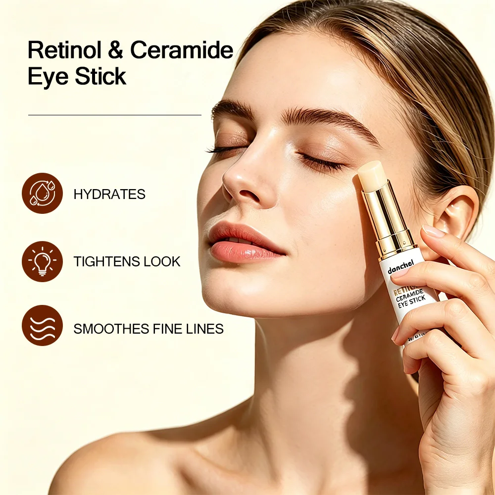 Retinol Eye Cream Stick Deep Hydrating Lightening Dark Circles Portable Serum Stick Nourishing Brightening for Women Eyes Care