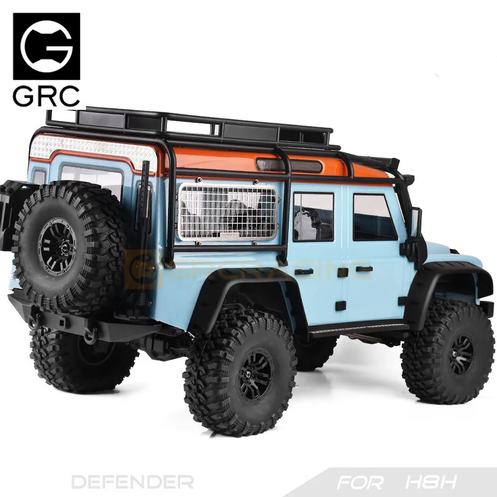 GRC 1/8 Stainless Steel Mesh Protection Window Net Metal Decoration for H8H Defender Rear Side Window Upgrade Parts #G190CS/CB