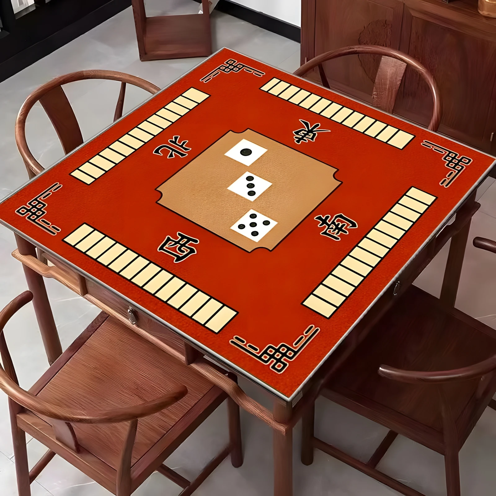 90cm多人数用麻雀マット、静音・滑り止め麻雀ゲームマット、デザインボードゲームマット