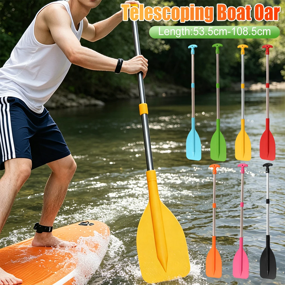 Teleskop-Bootsruder, Einziehbares Paddel mit Aluminiumschaft, Kanu- und Kajak-Paddel, Bootspaddel für Wassersport, Bootszubehör