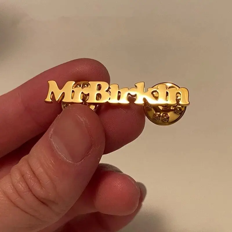 Custom Brooch Pins Stainless Steel Name Brooches For Women Gold Color Customizable Badges Jewelry Initial Letter Lapel Pin femme