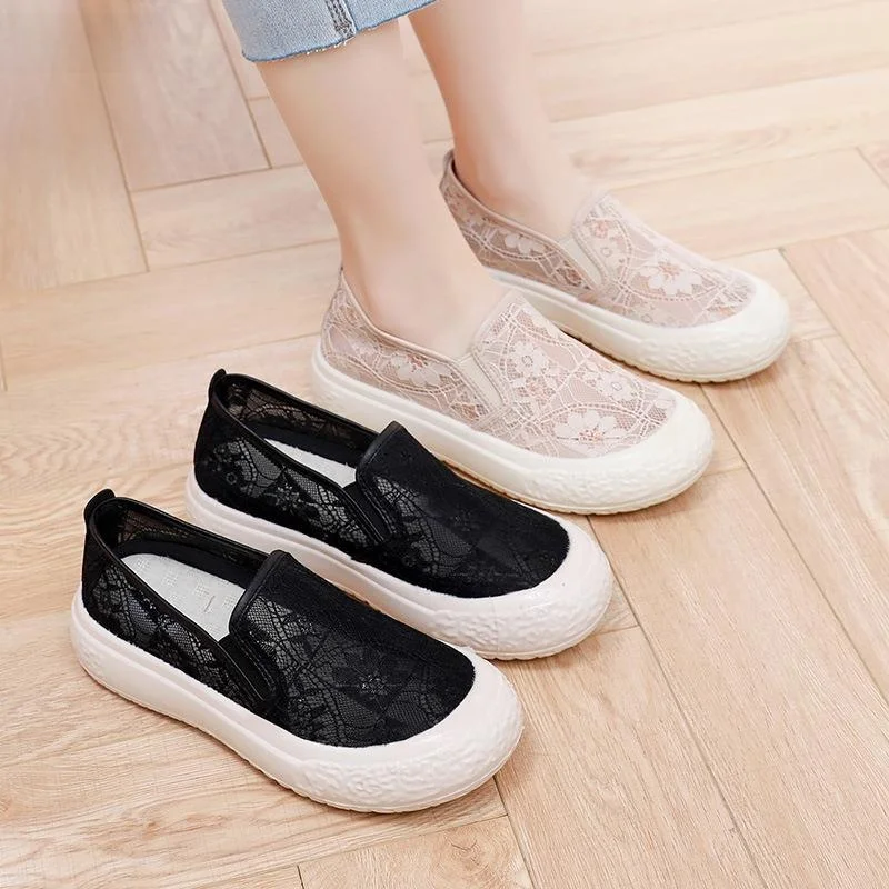 

Old Beijing Cloth oes Women's Summer Slip-On Breathable Me Soft Bot Comfortable Fiing Boat oes Travel oes
