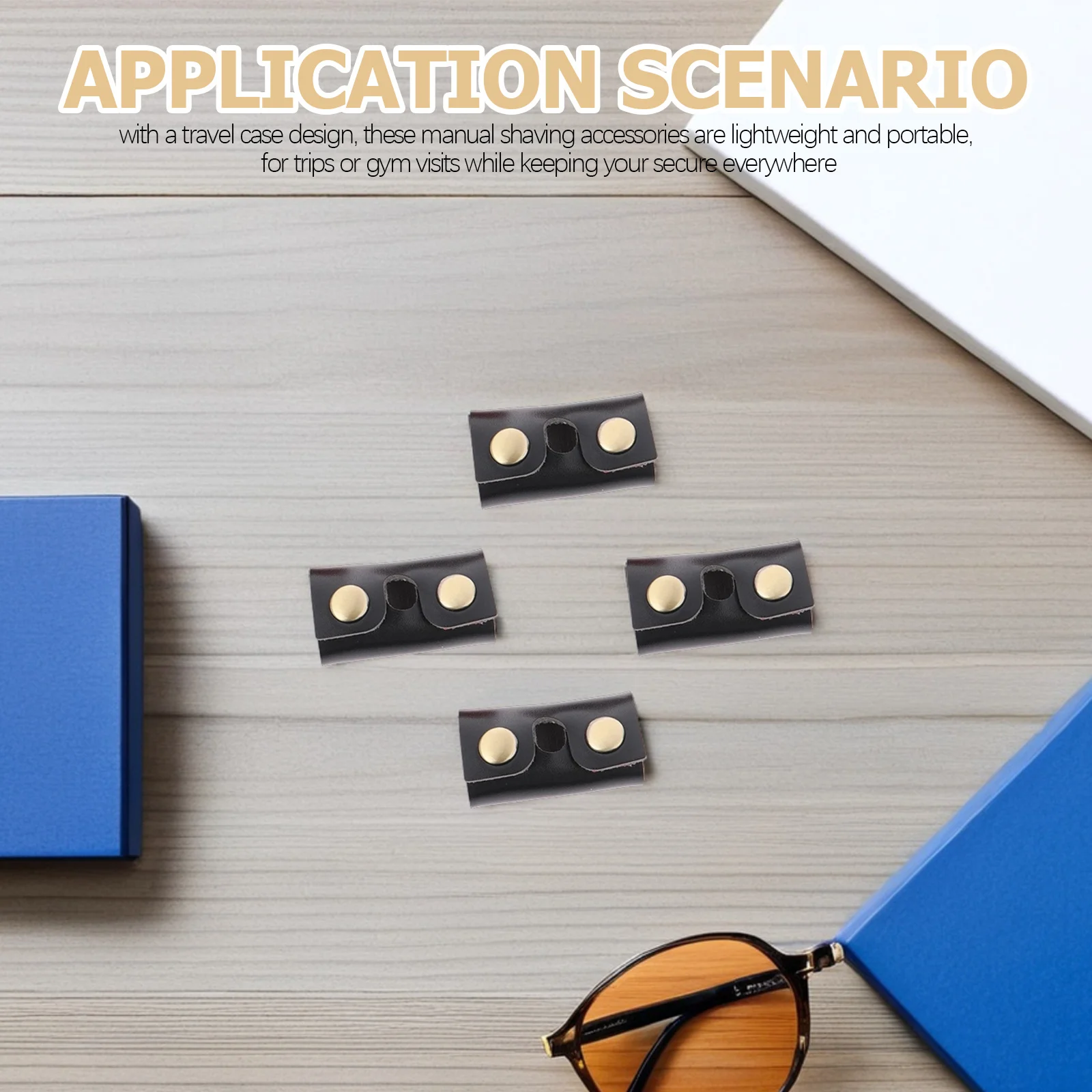 4 Pcs Razors Double Edge Head Protecting Cover Protective Sheath Shaver