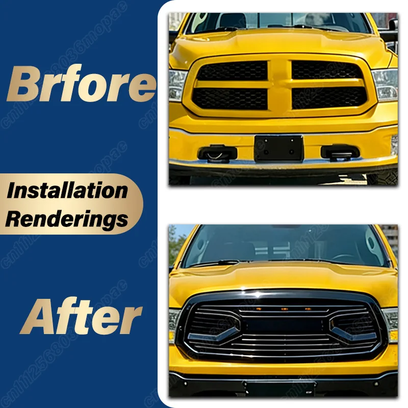 For Dodge Ram 1500 2014 2015 2016 2017 2018 Automobile Front Bumper Air Intake Grille Martin Style Radiator Protective Cover