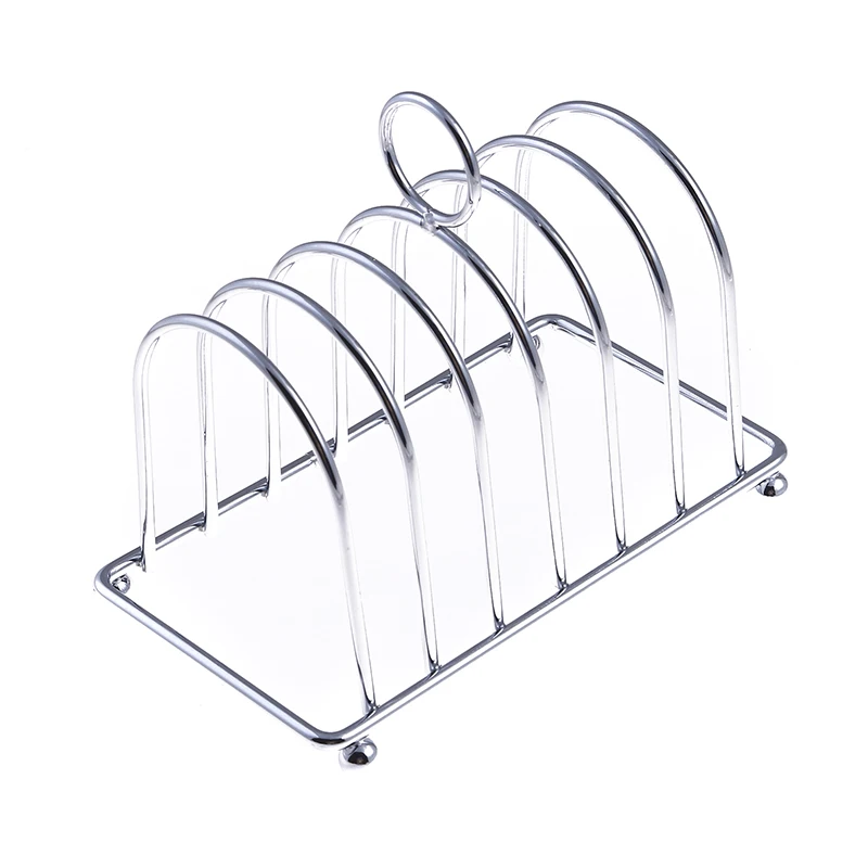 Toast Bread Rack Restaurant Home Bread Holder 6 Slices Food Display Tool For Restaurant Stainless Steel Kitchen Accessories