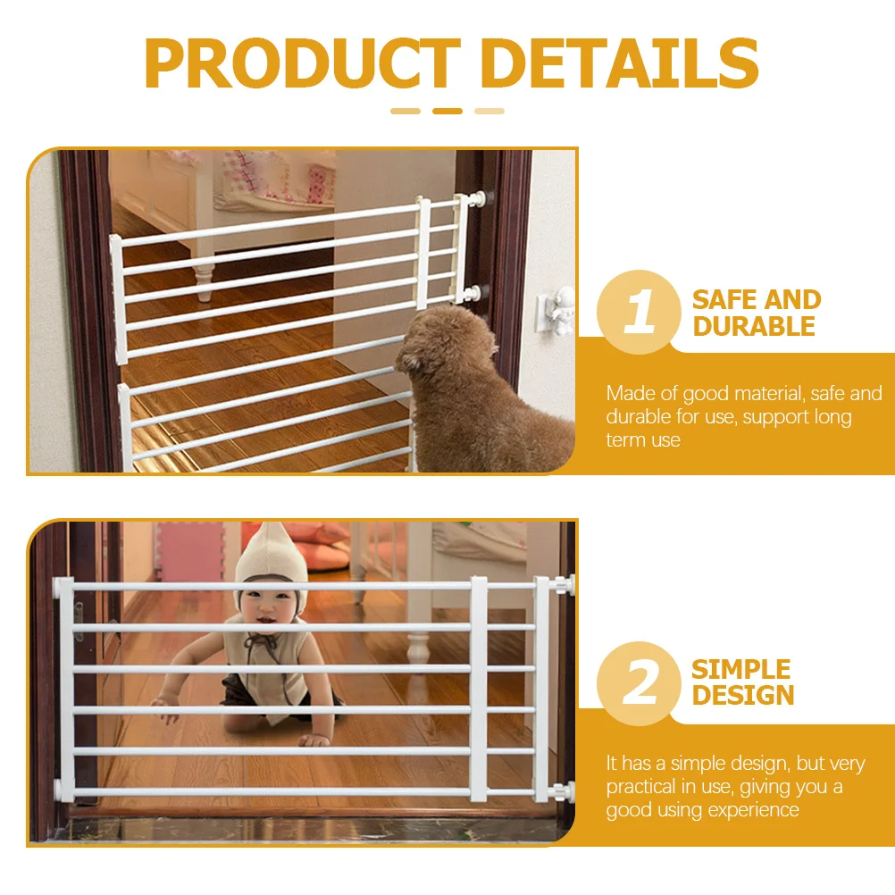 Portão extra largo para animais de estimação, portão de segurança para bebês, portas de escadas, design fácil de mover e instalar em qualquer lugar