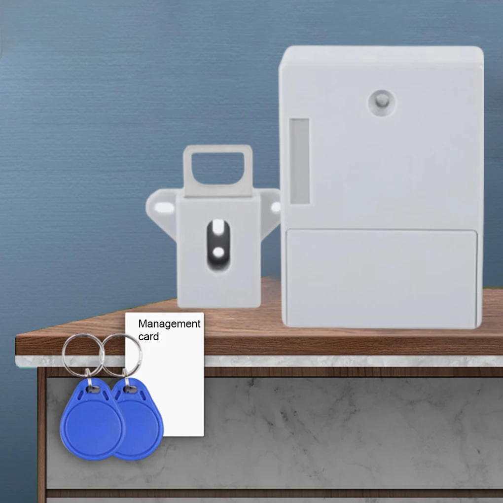 أقفال إلكترونية ذكية مع 3 مفاتيح مستشعر غير مرئي قفل البطاقة الممغنطة فتح الباب الذكي لأجهزة الأثاث #2