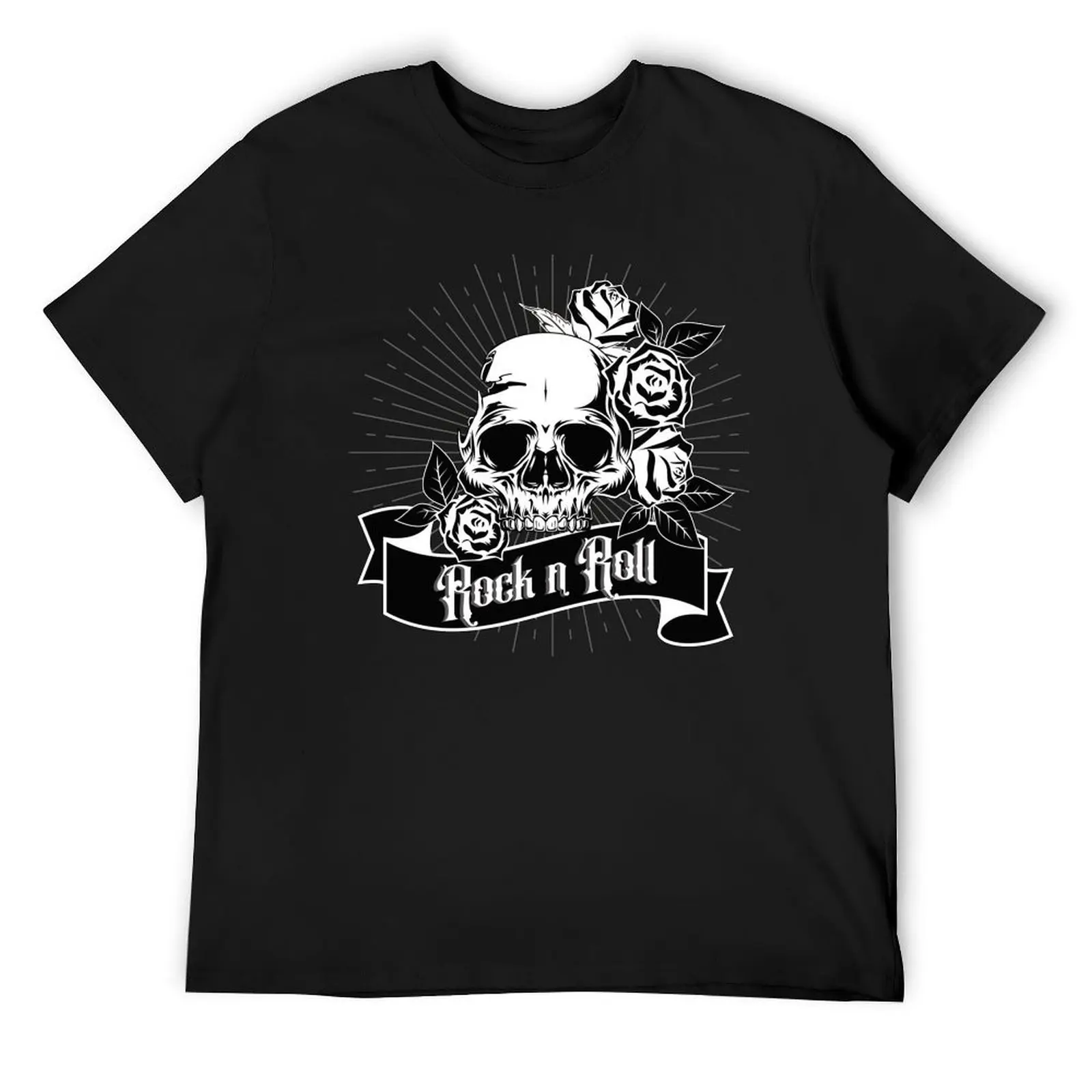 

Футболка Rock n Roll, забавные подарки, футболки с аниме, мужская тренировочная рубашка большого размера