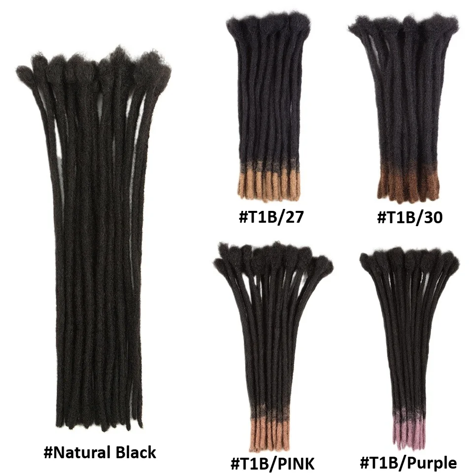 100% Real Human Hair Dreadlock Extension Permanent Loc Extensions Bundles Can Be Dyed Bleached Curled And Twisted 60 Strands