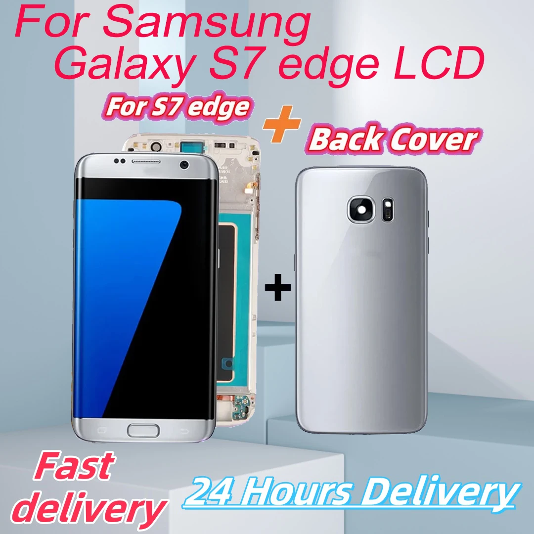 5.5\'\' Super Amoled LCD For Samsung Galaxy S7 edge LCD G935 G935F Touch Screen Digitizer Assembly Replacement With Burn Shadow