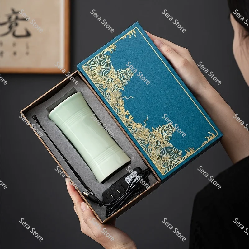 Handheld Rechargeable Ceramic Electric Incense Censer, Temperature Adjustable Portable Indoor Home Aromatherapy Incense