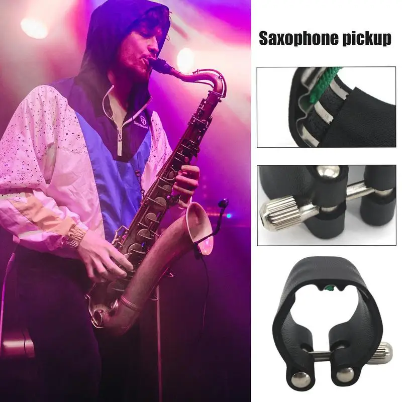 Sax Clamp Alto Soprano Clip Saxophone Leather Fastener Alto Saxophone Mouthpiece Ligature Clip For Home Dorm Apartment