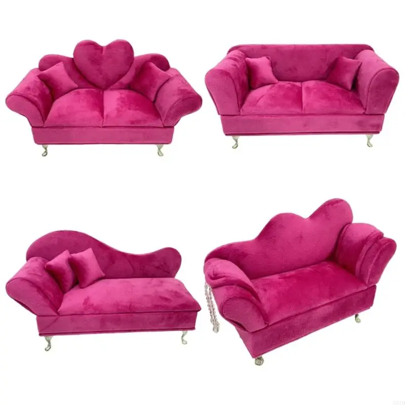 

Rose Sofa Shaped Jewelry Box Flannel Lined Organizers For Bridal Accessories Gifts