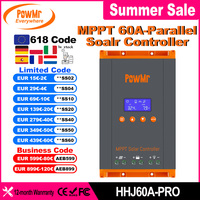 PowMr 60A MPPT Solar Charge Controller 3 Stages Charging for 12V 24V 36V 48V Battery 160VDC Solar Panel Can Parallel 12 Units